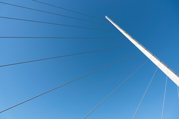 Fototapeta premium Detail of Puente de la Mujer, Bridge of the Women, in Buenos Aires