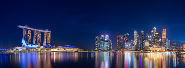 Singapore Marina Bay area at night. © hit1912