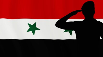 Congradulations on Syria's Independence Day  with Syrian flag. Syria Flag Of Movement. Happy Syria Independence Day. - Powered by Adobe