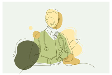 Doctor Background Vector Illustration