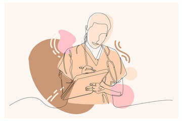 Doctor Background Vector Illustration