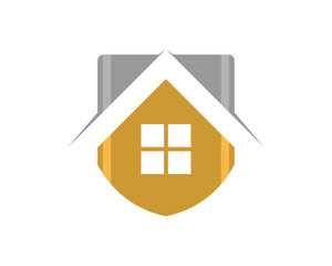 Roof house in the shield protection shape