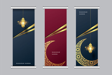ramadan kareem islamic greeting card background vector illustration