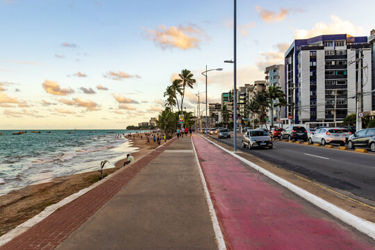 Praia de Ponta Verde, Macei&oacute;, Alagoas.