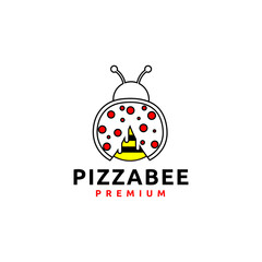 Bee Pizza Logo Design Inspiration