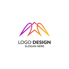 exotic bird logo design template