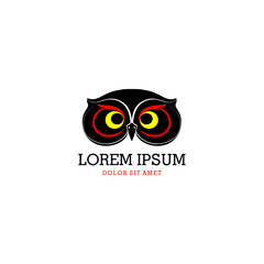 Owl Eye Logo Vector Illustrations Design on White Background