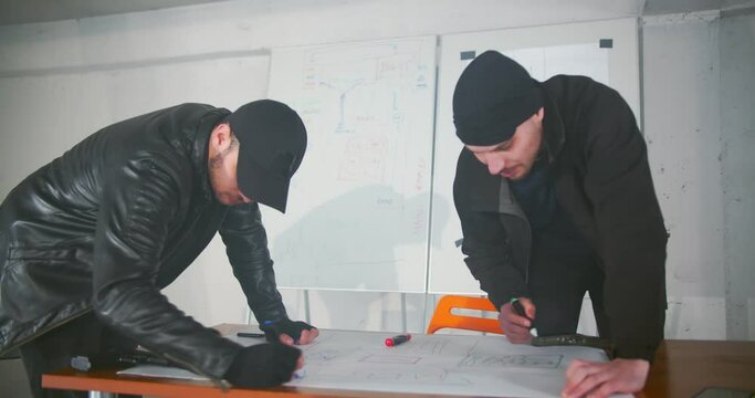 Thieves preparing a heist