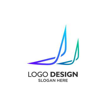abstract and luxury birds logo design
