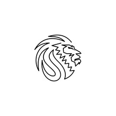 Lion Head Logo Vector Template Illustration Design