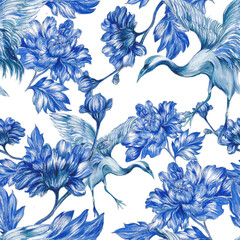 Beautiful seamless floral pattern background.