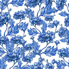 Beautiful seamless floral pattern background.