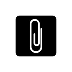 Paper clip icon. Office stationery. the icon can be used for application icon, web icon, infographic. print on all types of paper. Editable stroke. Design template vector
