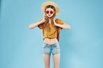 pretty woman fashion clothes summer style studio isolated background