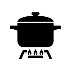 boiling pan icon vector
