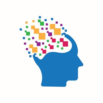 Digital Mind Logo Design Element