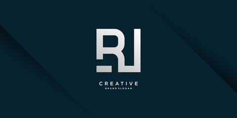 Monogram letter R logo with modern bold concept for initial or company Part 9