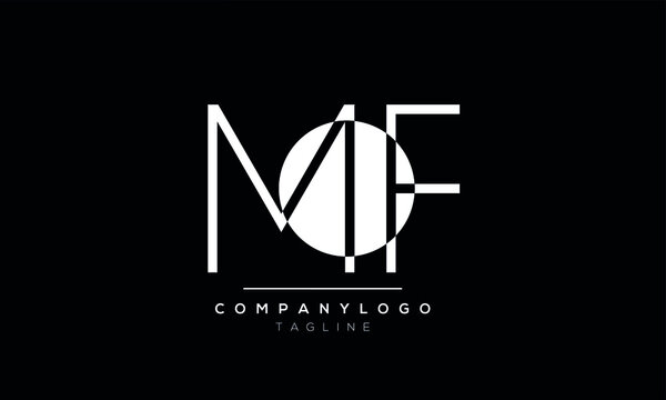 Abstract Letter Initial MOF Vector Logo Design Template