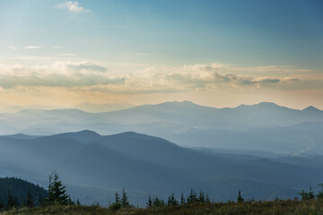 Beautiful summer landscapes of the Ukrainian Carpathian mountains