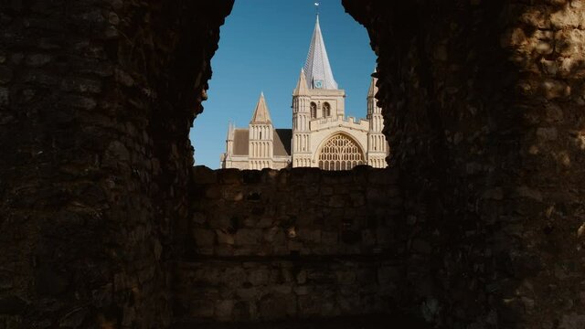 Revealing Rochester Cathedral, an English church of Norman architecture in Rochester, Kent, founded in 604 AD
