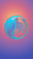 Abstract fantasy background with a blue texture sphere