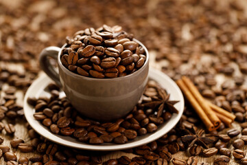 Coffee beans background