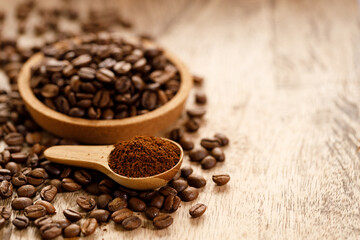 Coffee beans background