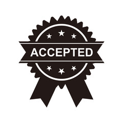 Certified medal icon. Accepted certified icon.Certified seal