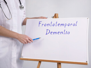Healthcare concept about Frontotemporal Dementia with phrase on the piece of paper.