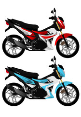 Obraz na płótnie Canvas Sports bike motorcycle decal design template vector