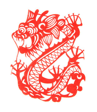 Chinese dragon paper cut