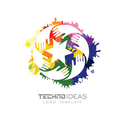 Fototapeta premium Hand Circle Design Ideas