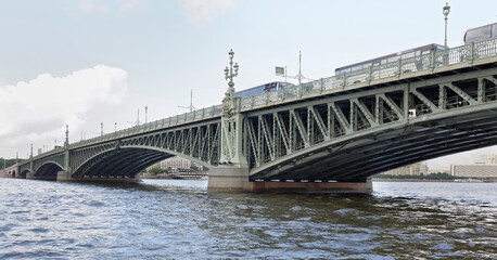 View of the Troitsky Bridge in St. Petersburg