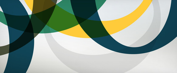 Obraz premium Ring geometric shapes, o letter repetition wallpaper. Abstract background for business or technology presentations, internet posters or web brochure covers