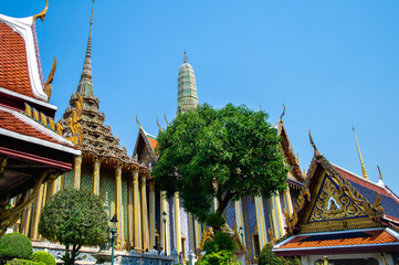 BANGKOK, THAILAND - APRIL 20: View of Royal Grand Palace on April 20, 2016 in Bangkok. Royal Grand...