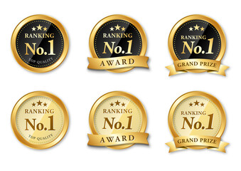 メダル No.1　金メダル　黒メダル