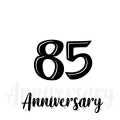 85 Year Anniversary Celebration Vector Template Design Illustration