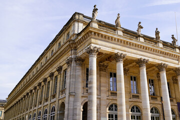 Fototapeta na wymiar Bordeaux Grand Theatre Square National Opera in France
