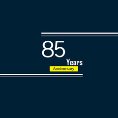 85 Year Anniversary Celebration Blue Color Vector Template Design Illustration