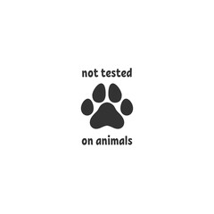 Fototapeta na wymiar Cruelty free label. Not tested on animals stamp. No animal testing seal.