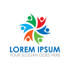 teamwork vector , community logo vector