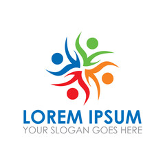 teamwork vector , community logo vector