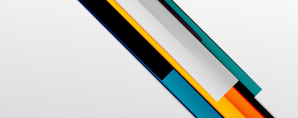 Multicolored lines background. Design template for business or technology presentations, internet posters or web brochure covers