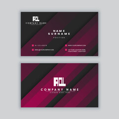 Fototapeta premium Elegant minimal black business card template