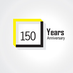 150 Year Anniversary Celebration Vector Template Design Illustration