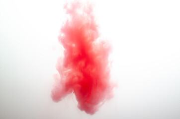 Acrylic red colors in water. Abstract background. Abstract paints.