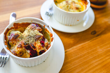 Vegetarian  Baked spinach with cheese Vegetarian food