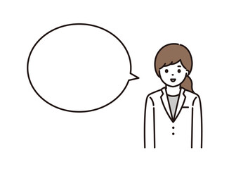 女性 薬剤師 医師 吹き出し