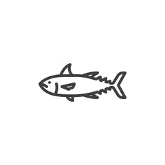Tuna fish line icon