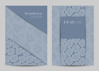 Modern vector templates for brochure cover in A4